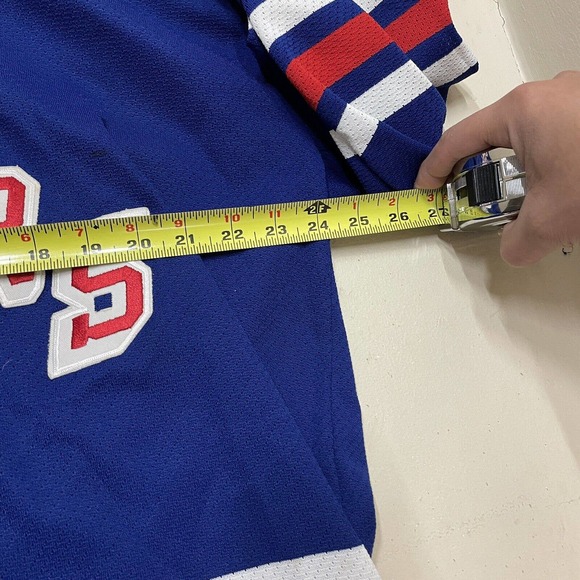Vintage 90s CCM Air Knit NEW YORK RANGERS Mens NHL Team JERSEY XL - Picture 6 of 11